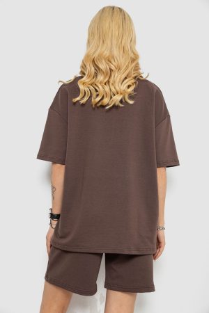 Костюм женский повседневный, цвет коричневый, 241R5004 — изображение 4