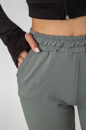 Спортивные штаны женские, цвет оливковый, 238R345 — изображение 5