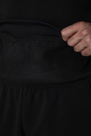 Спортивный костюм мужской на флисе, цвет черный, 244R9142 — изображение 7