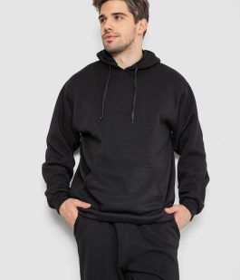 Спортивный костюм мужской на флисе, цвет черный, 244R9142