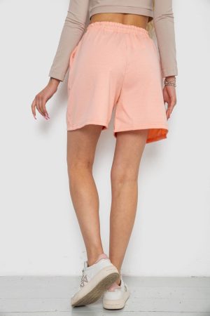 Шорты женские однотонные, цвет персиковый, 238R57907 — изображение 4