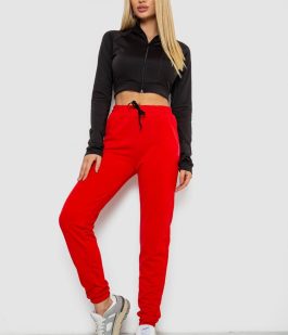 Спортивные штаны женские, цвет красный, 238R325