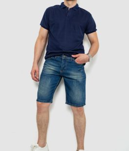 Шорты мужские джинсовые, цвет синий, 244RB004