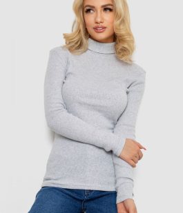 Гольф женский в рубчик, цвет светло-серый, 238R505