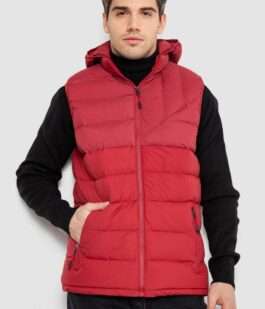 Жилет мужской демисезонный, цвет бордовый, 244RC666