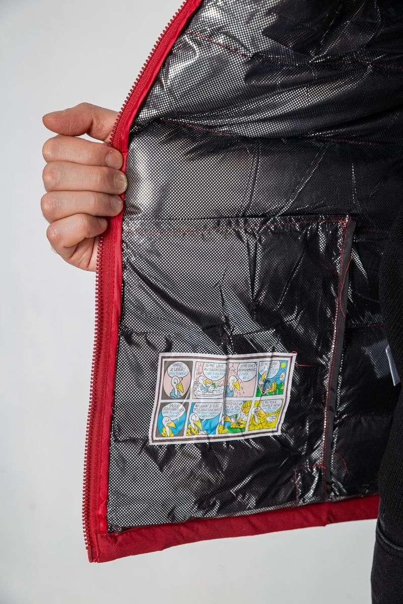 Жилет мужской демисезонный, цвет бордовый, 244RC666 — изображение 8