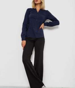 Блуза однотонная, цвет синий, 230R96-11