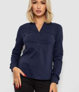 Блуза однотонная, цвет синий, 230R96-11