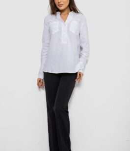 Блуза однотонная, цвет белый, 230R96-11