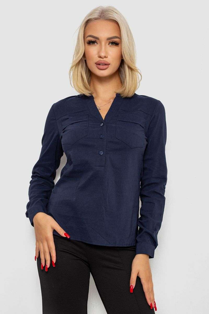 Блуза однотонная