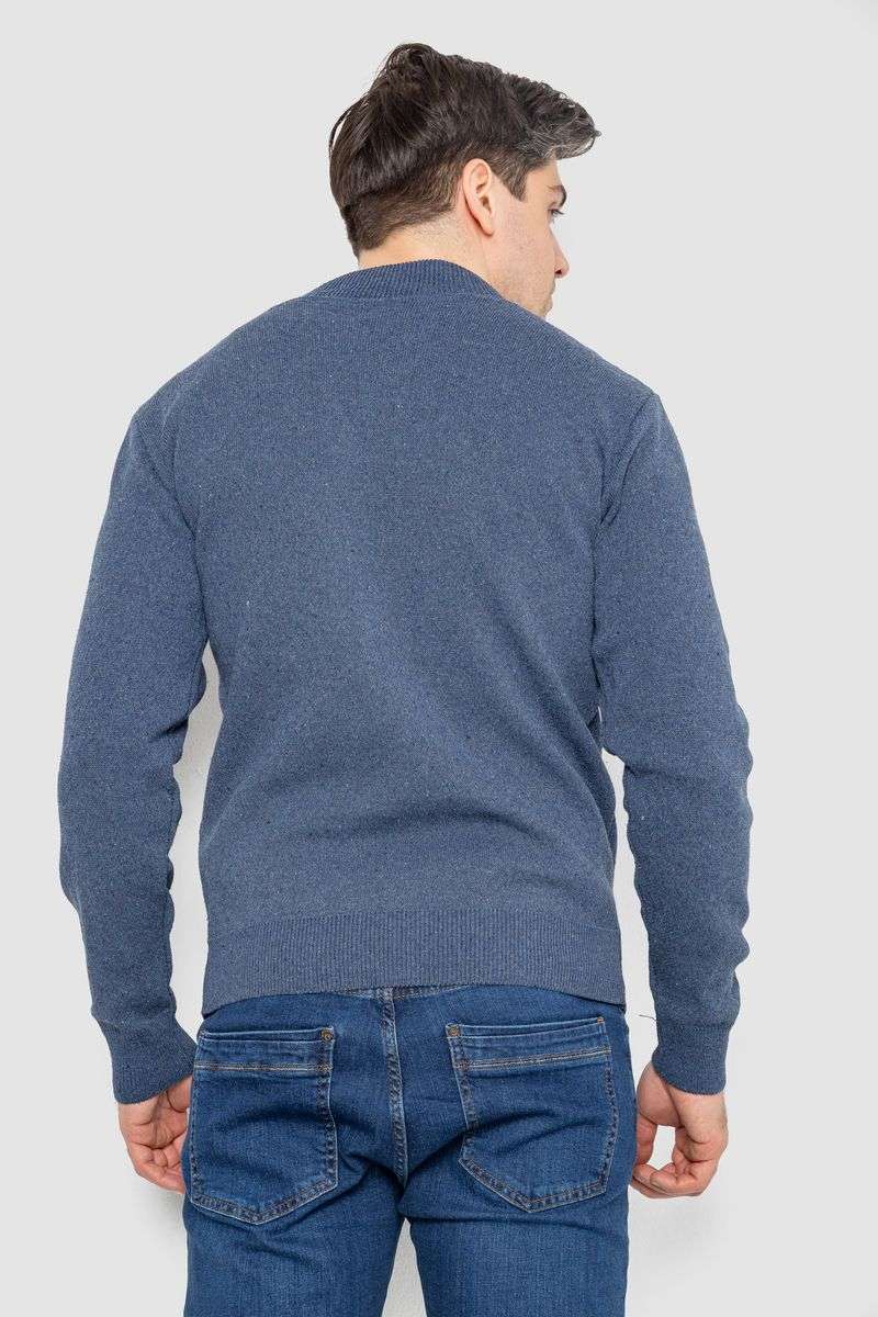 Кофта мужская на молнии с карманами, цвет джинс, 161R784 — изображение 4