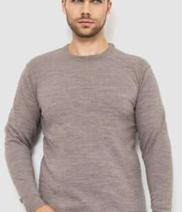 Свитер мужской однотонный, цвет мокко, 161R1770-1