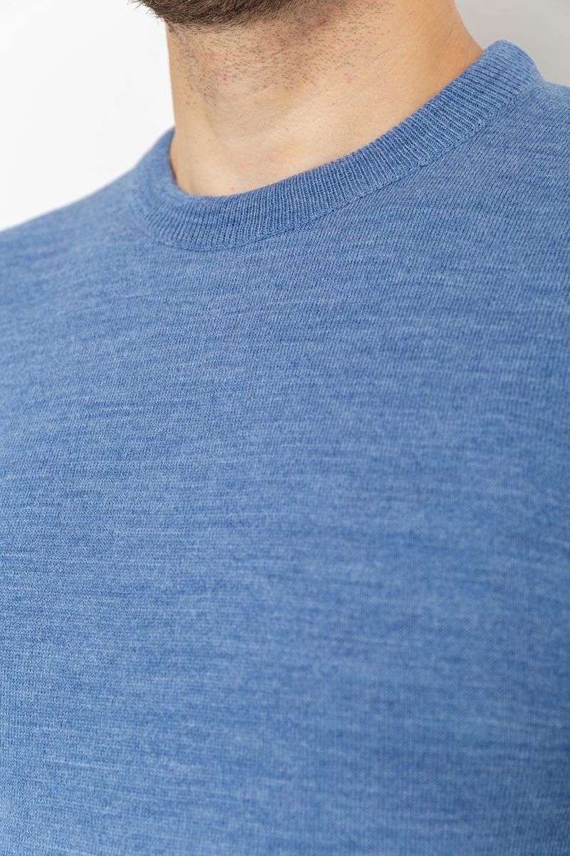 Свитер мужской однотонный, цвет джинс, 161R1770-1 — изображение 5