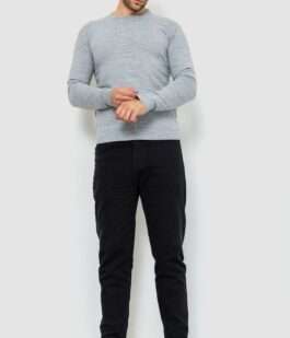 Свитер мужской однотонный, цвет светло-серый, 161R1770-1