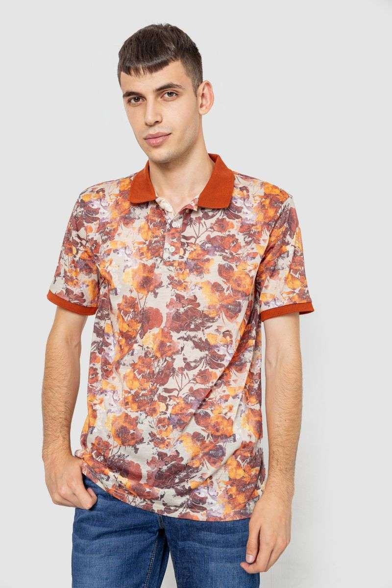 Поло мужское с принтом