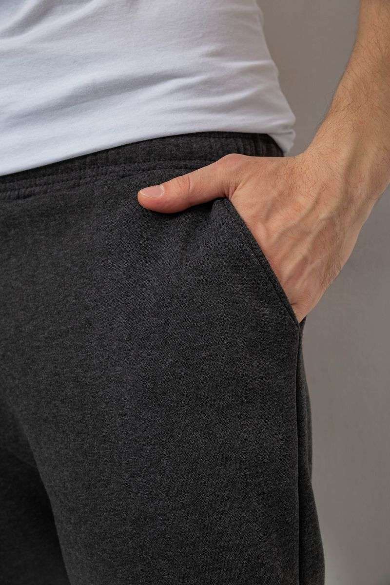 Спортивные штаны мужские на флисе, цвет темно-серый, 238R56910-5 — изображение 5