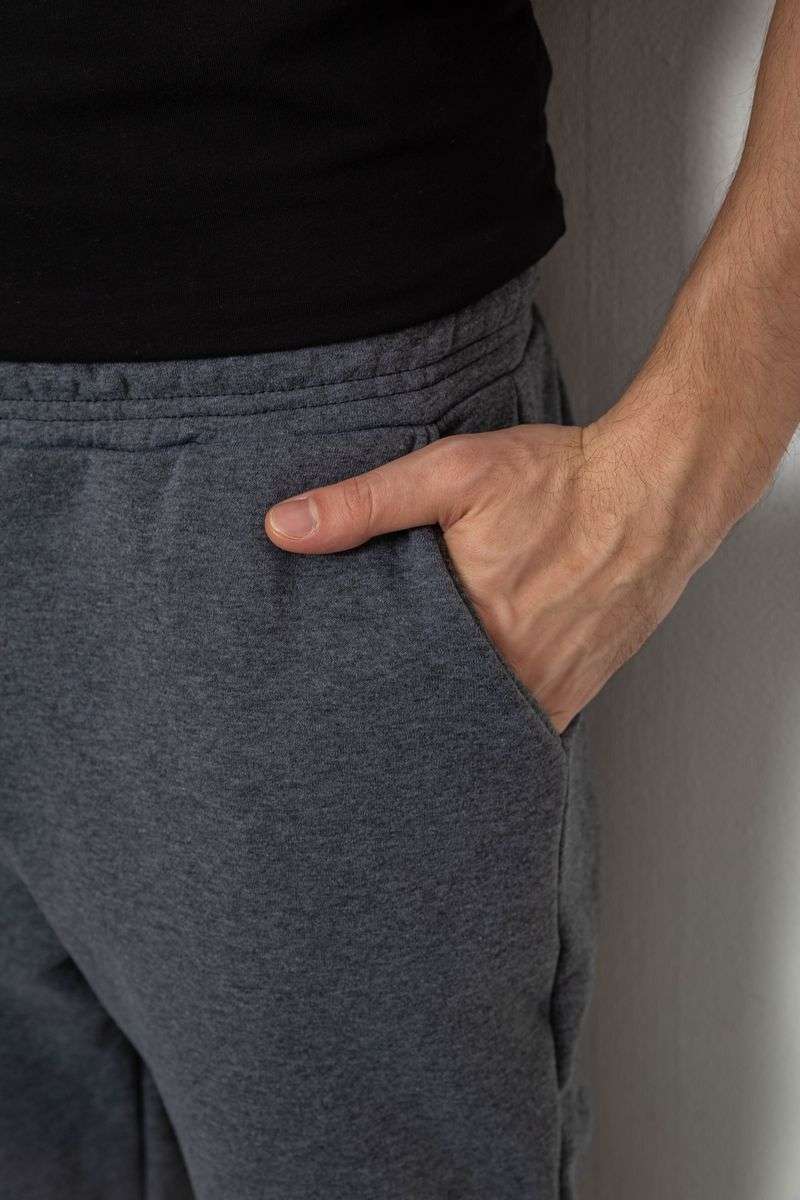 Спортивные штаны мужские на флисе, цвет серый, 238R56910-5 — изображение 5