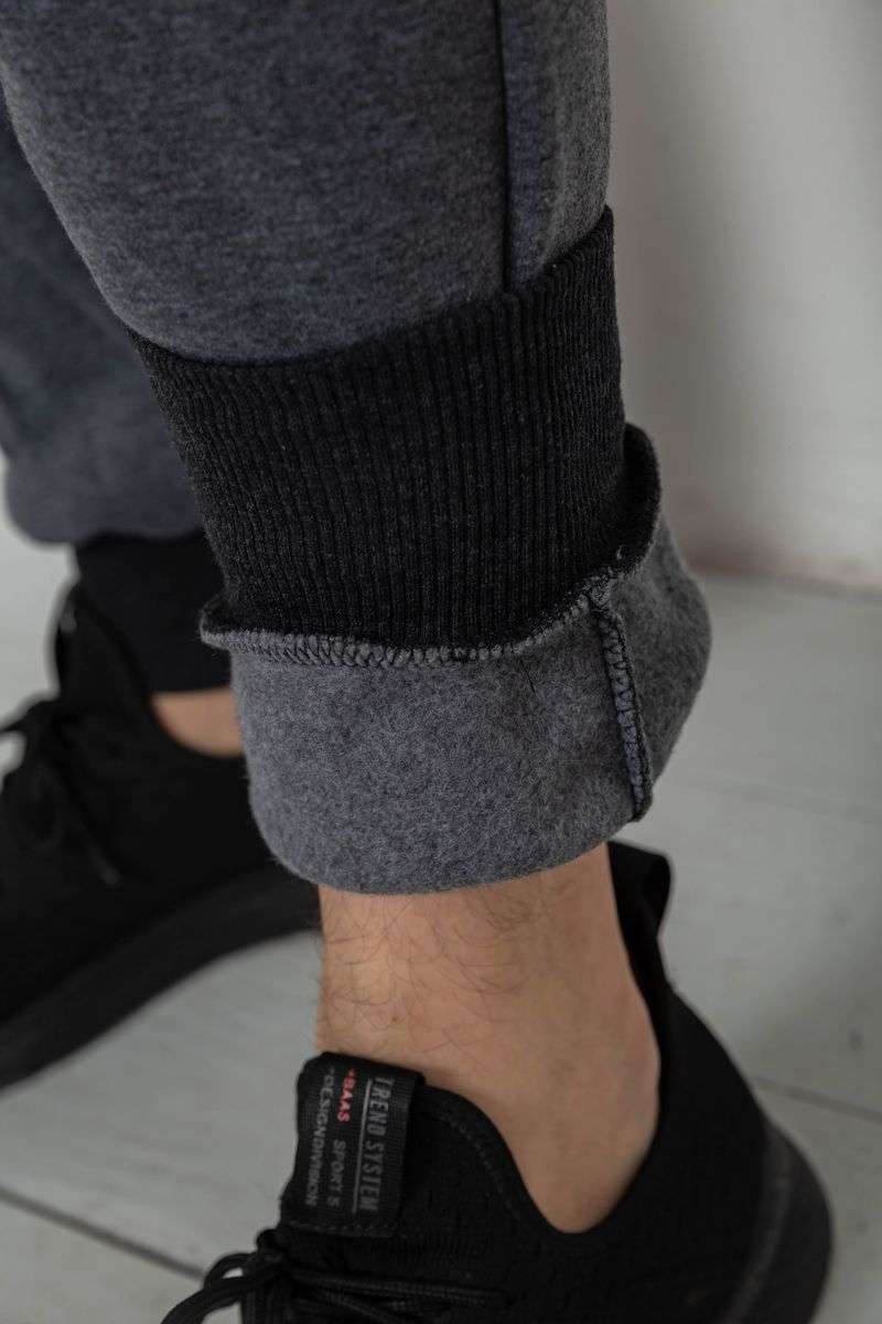 Спортивные штаны мужские на флисе, цвет серый, 238R56910-5 — изображение 6