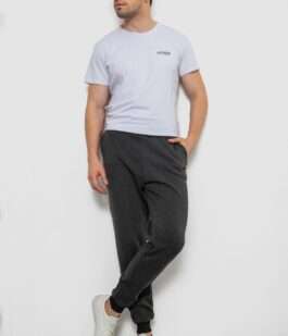 Спортивные штаны мужские на флисе, цвет темно-серый, 238R56910-5