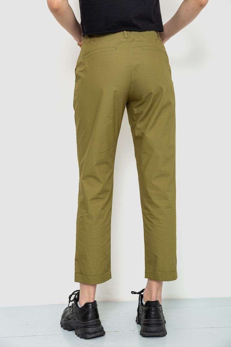 Брюки женские, цвет оливковый, 244R158 — изображение 4