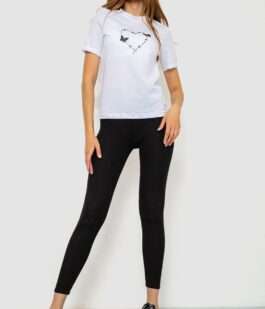 Футболка женская с принтом, цвет белый, 241R125