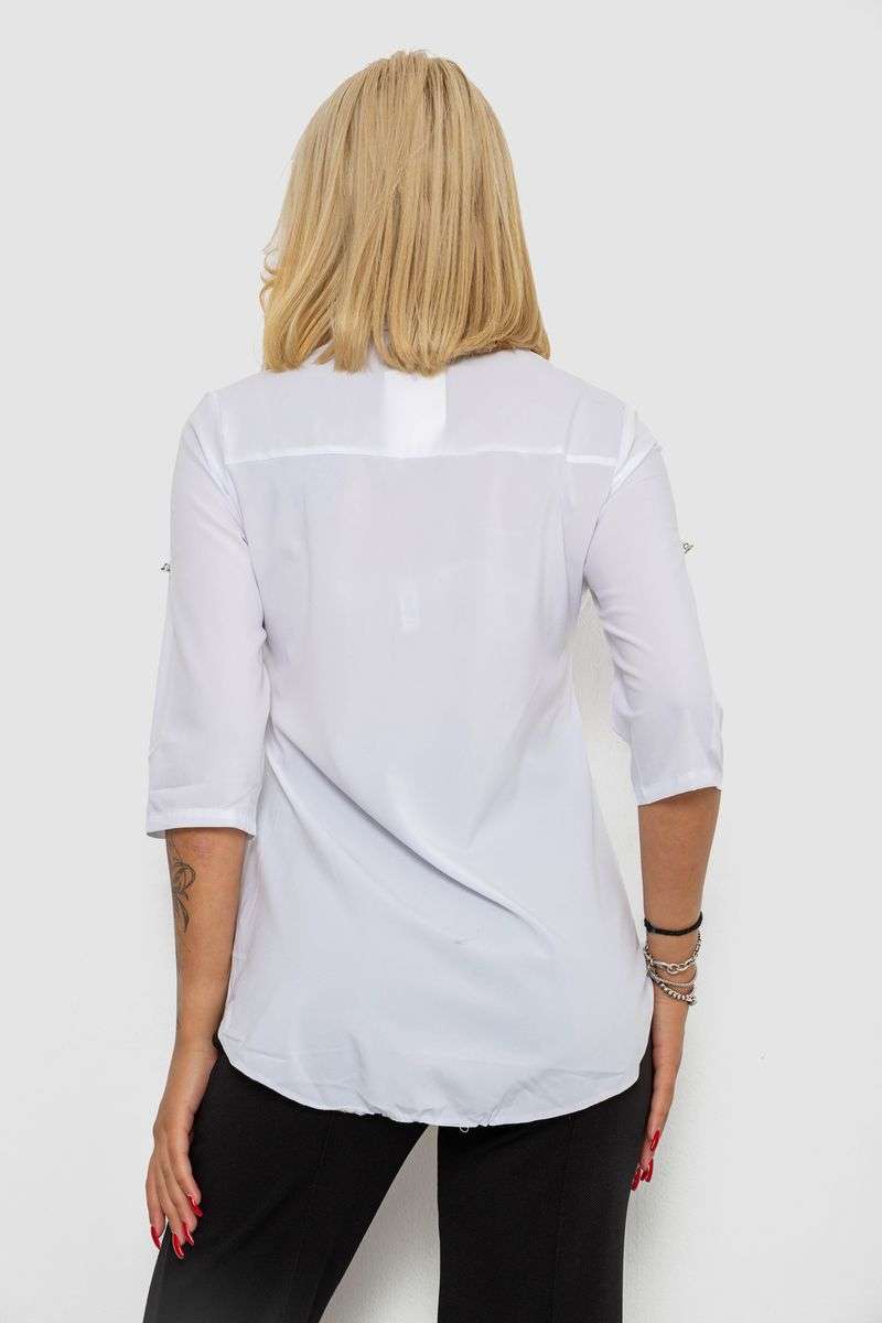 Блуза классическая, цвет белый, 230R72-1 — изображение 4