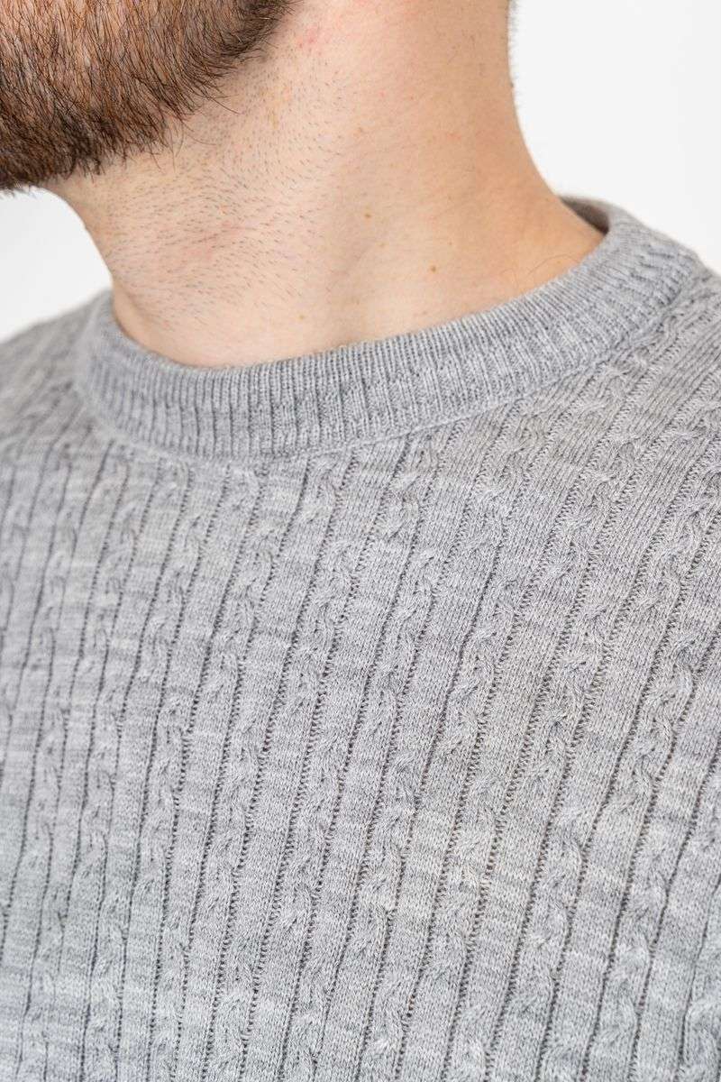 Свитер мужской, цвет серый, 161R880 — изображение 6