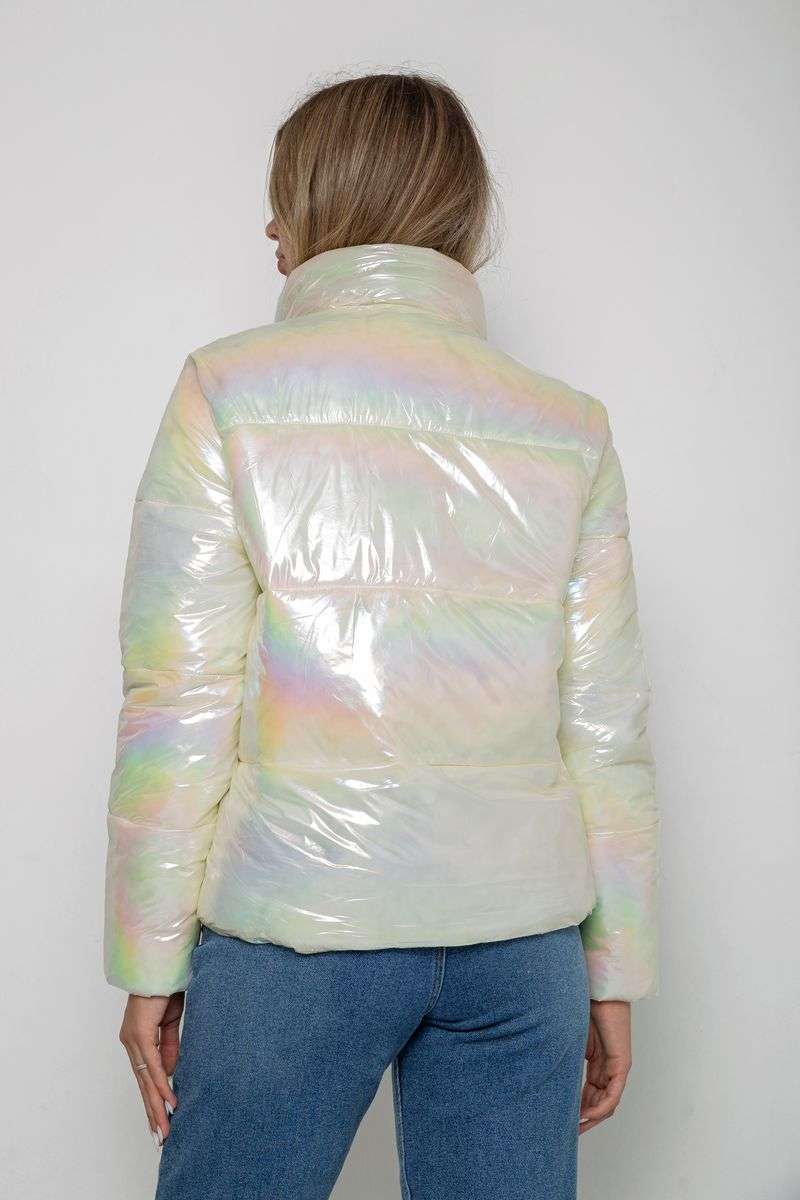 Куртка женская демисезонная плащевка, цвет молочный, 243R2022-2 — изображение 4