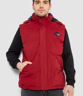 Жилетка мужская демисезонная, цвет бордовый, 244R99007