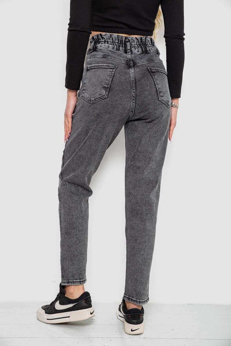 Джинсы женские МОМ, цвет темно-серый, 244R3295 — изображение 4