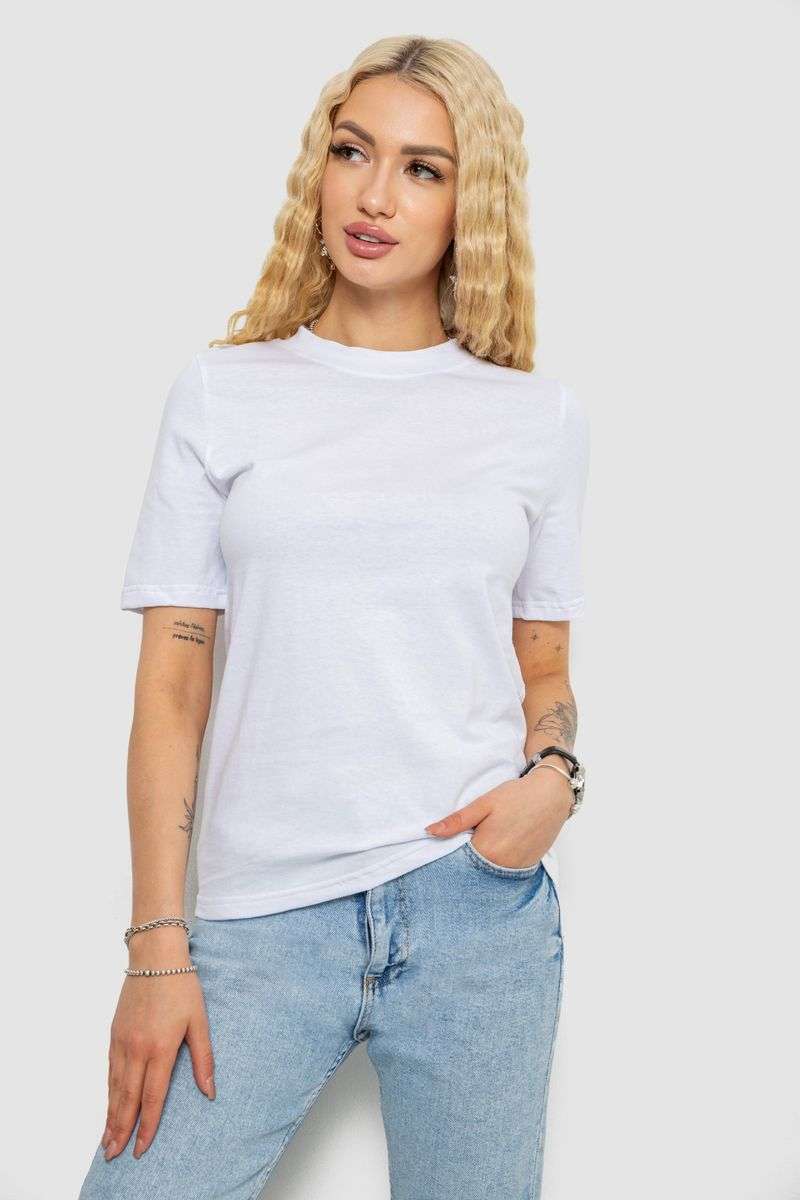 Футболка женская однотонная