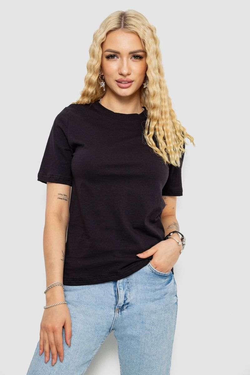 Футболка женская однотонная