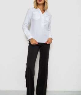 Блуза однотонная, цвет белый, 230R96-12