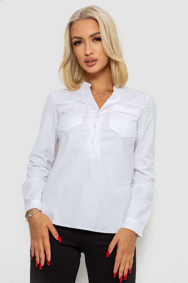 Блуза однотонная