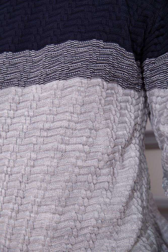 Свитер мужской, цвет сине-серый, 161R677 — изображение 5