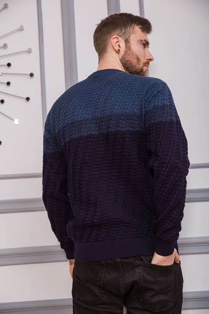 Свитер мужской, цвет джинс, 161R677 — изображение 4