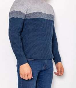 Свитер мужской, цвет серо-синий, 161R677