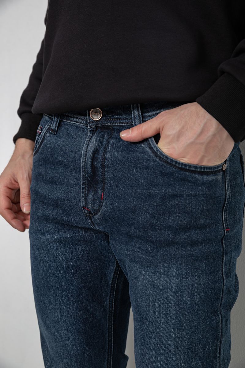 Джинсы мужские демисезонные, цвет темно-синий, 243R8689-3 — изображение 5