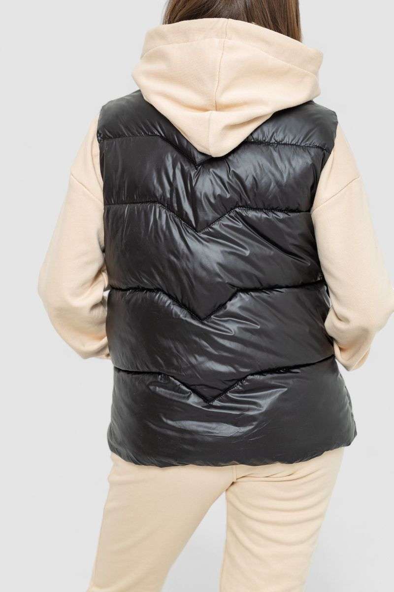 Жилет женский, цвет черный, 244R7011 — изображение 4