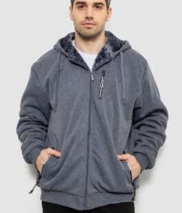 Кофта мужская на молнии, цвет серый, 244R2652