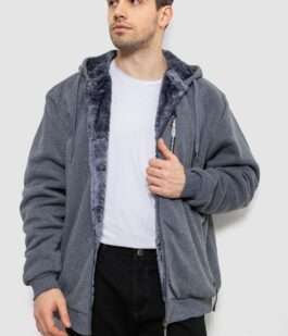 Кофта мужская на молнии, цвет серый, 244R2652