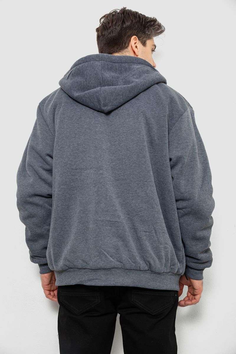 Кофта мужская на молнии, цвет серый, 244R2652 — изображение 5