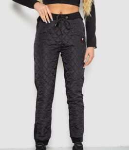 Штаны женские укороченные, цвет черный, 243RA039