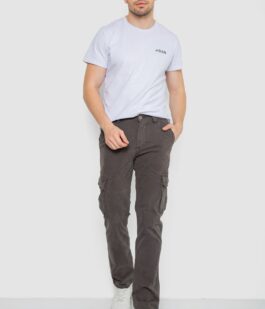 Штаны мужские с карманами, цвет темно-серый, 244R2078