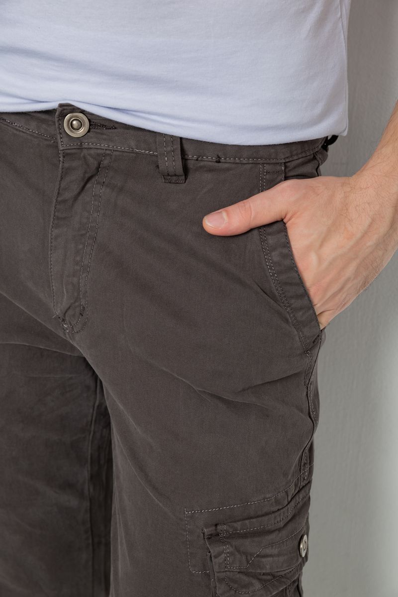 Штаны мужские с карманами, цвет темно-серый, 244R2078 — изображение 5