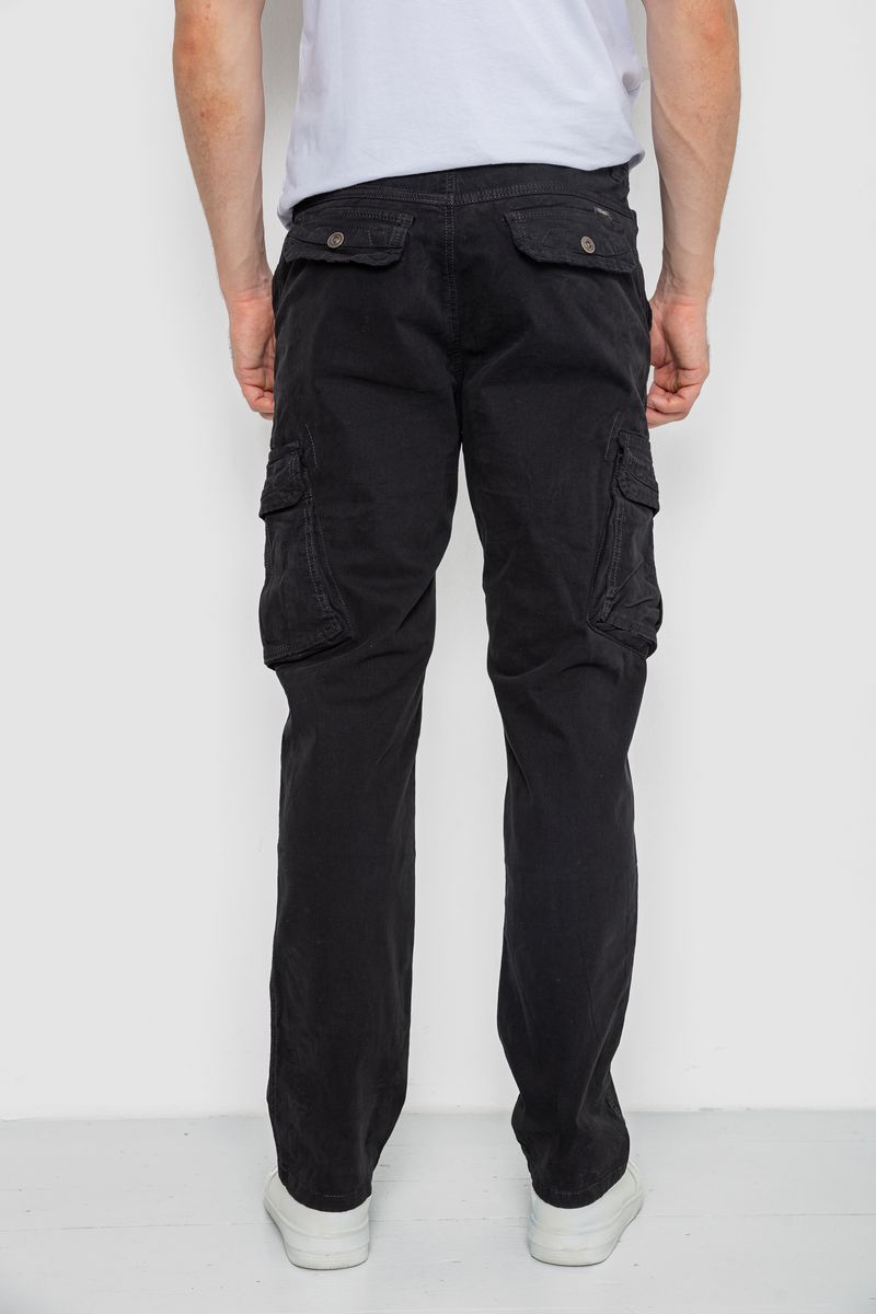 Штаны мужские с карманами, цвет черный, 244R2078 — изображение 4