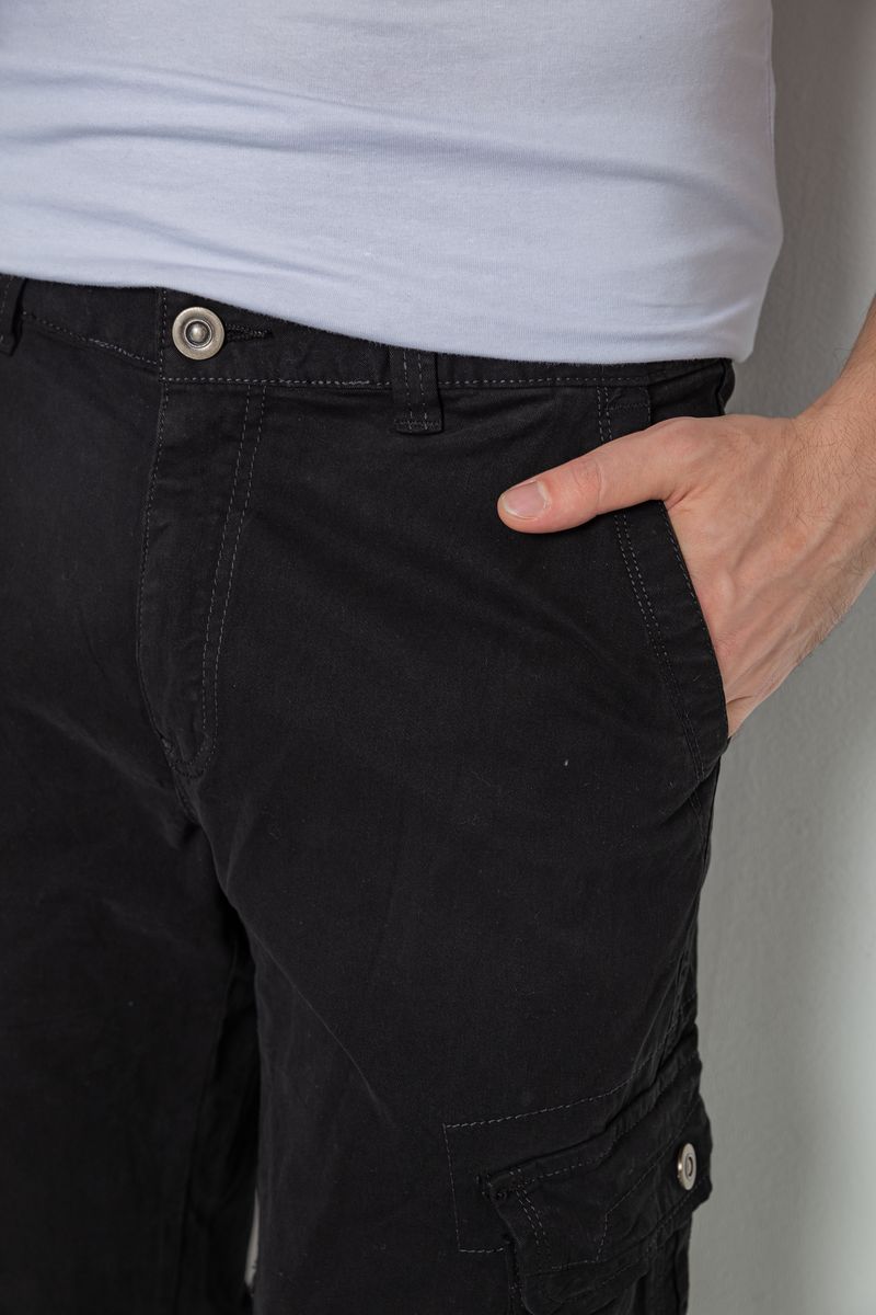 Штаны мужские с карманами, цвет черный, 244R2078 — изображение 5