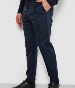 Брюки мужские классические однотонные, цвет синий, 157RU02-015