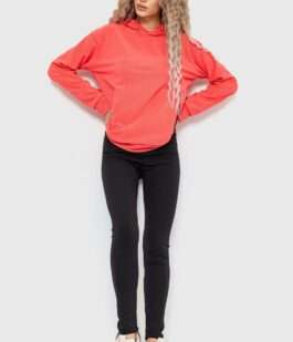 Худи женский с капюшоном, цвет коралловый, 182R8030