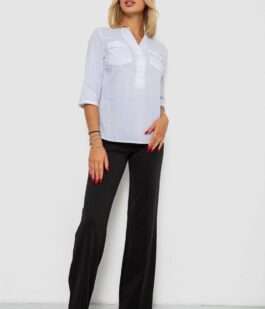 Блуза однотонная, цвет белый, 230RP-96-1